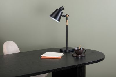 skott bordslampa svart/svart