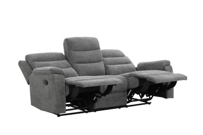 Cozy 3-sits Grå manuell recliner