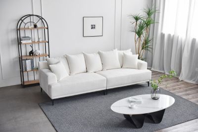 Stockholm 4-sits soffa Kräm