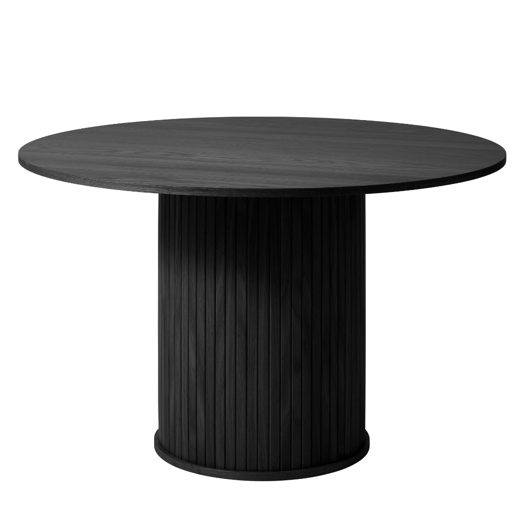 Mila matbord rund svart